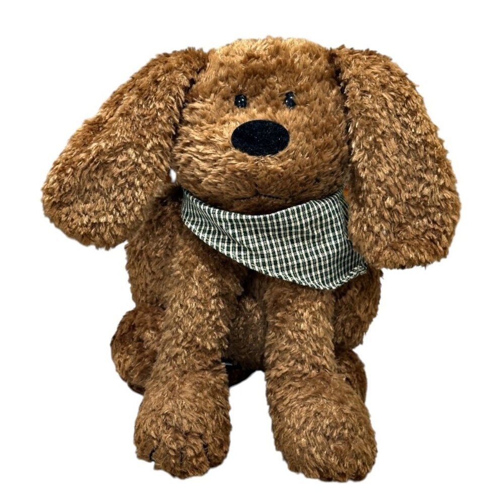 Gund Sugar Sacks Brown Puppy Dog Plush Sitting Bean-Bag Stuffed Animal 10 Inch